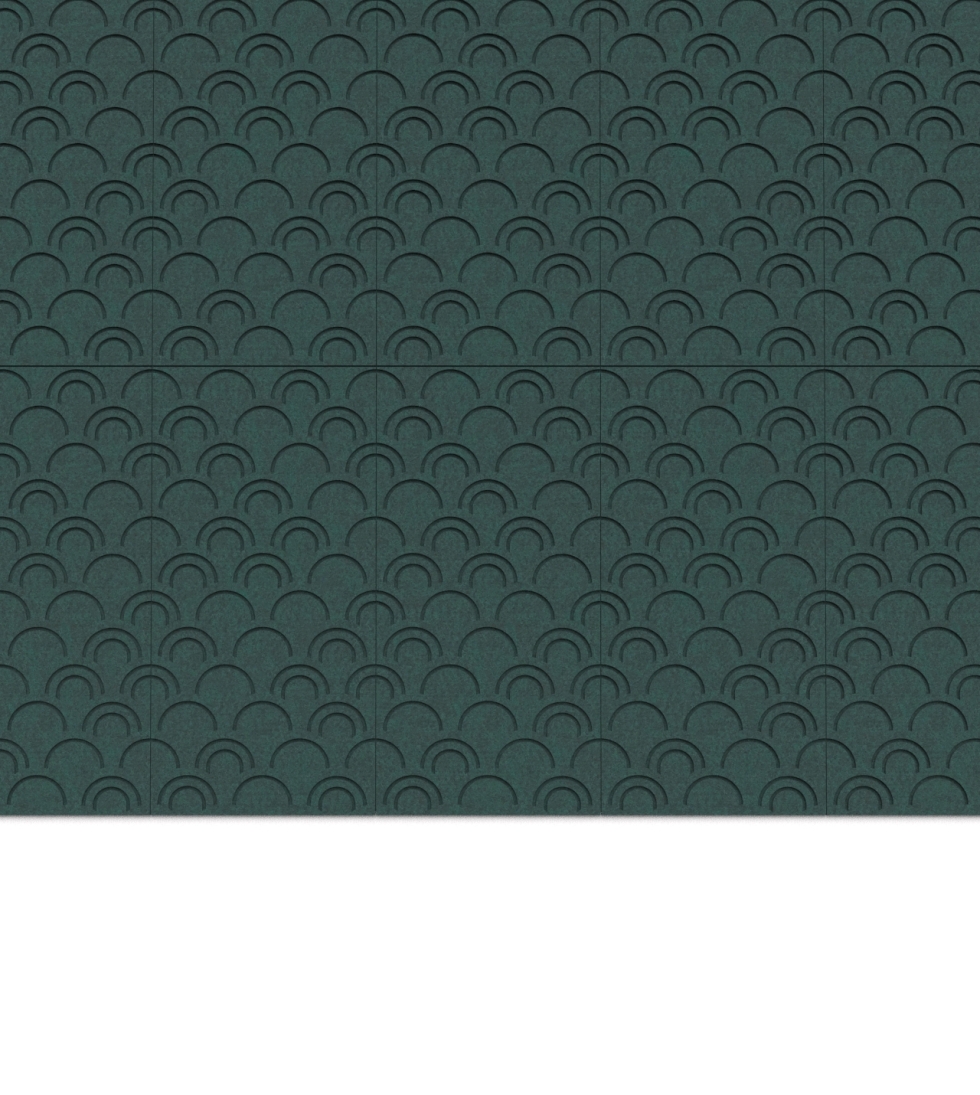ReFelt-Arcs-PET-Felt-thru-cut-acoustic-panel-Dark-green